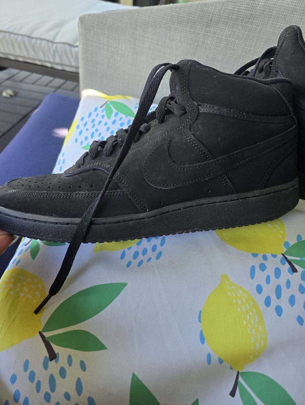 Nike Black Mid-Top Suede Sneakers